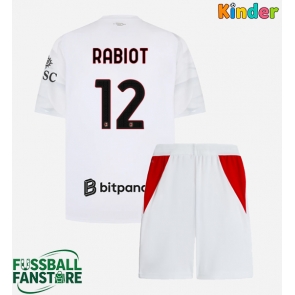 AC Milan Adrien Rabiot #12 Replik Auswärtstrikot Kinder 2026-27 Kurzarm (+ Kurze Hosen)